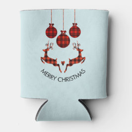 Enfriador De Latas 2 Navidades de ciervo saltando al estilo rústico