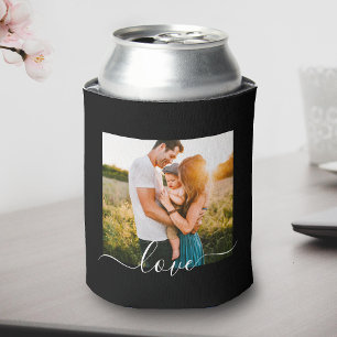 Enfriador De Latas 2 Plantilla de fotografía Amor Texto de doble cara