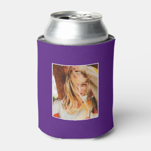 Enfriador De Latas 2 Plantilla de fotografía de doble lado morado