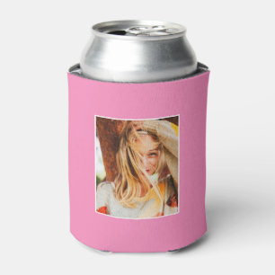 Enfriador De Latas 2 Plantilla de fotografía de doble lado rosa cali