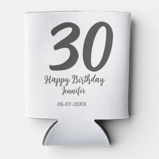 Enfriador De Latas 30.ª fecha de adición de cumpleaños año plantilla