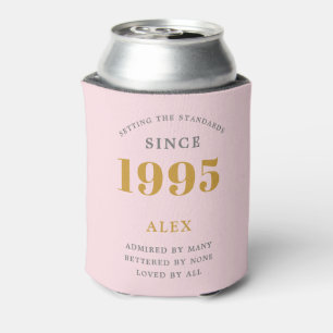Enfriador De Latas 30.º Nacimiento 1995 Moda Gris Rosa Elegante