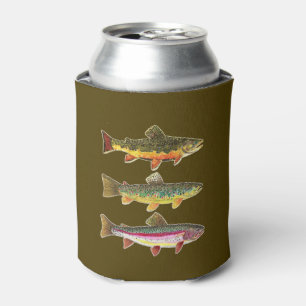Enfriador De Latas 3 bellas truchas, pesca de mosca, pesca de angula