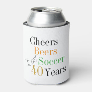 Enfriador De Latas 40.º Cumpleaños Fútbol Saluda a la Fiesta Mínima