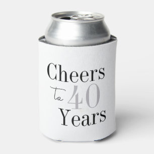 Enfriador De Latas 40.º cumpleaños Saludos mínimos por fiesta de cump