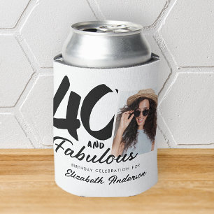 Enfriador De Latas 40 y fabuloso cumpleaños: moderna y simple foto Pe