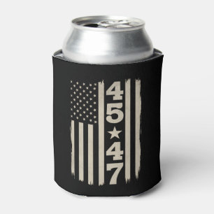 Enfriador De Latas 45 47 Trump Vintage USA Bandera 47