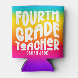 Enfriador De Latas 4.º profesor Personalizado de gradiente colorido