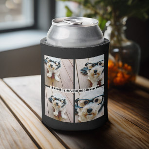 Enfriador De Latas 4 Colage de Fotos - Diseño Cuadrado Minimalista Mo