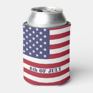 Enfriador De Latas 4 de julio americano bandera estadounidense patrió