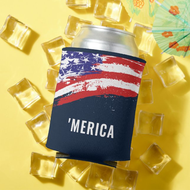 Enfriador De Latas 4 de julio Bandera Merica (Verano in situ)