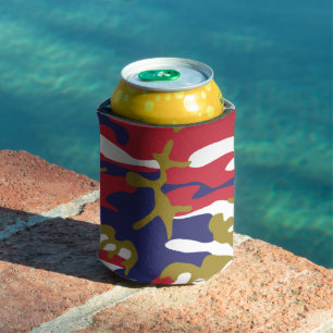 Enfriador De Latas 4 de Julio, Día de la Independencia, Camuflaje Dor