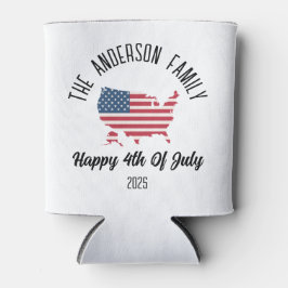 Enfriador De Latas 4 de julio Día de la Independencia Nombre personal