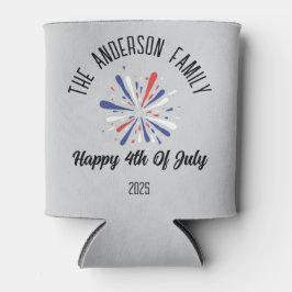 Enfriador De Latas 4 de julio Día de la Independencia Nombre personal