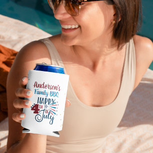 Enfriador De Latas 4 de julio Familia Picnic Backyard BBBQ