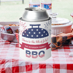 Enfriador De Latas 4 de julio fiesta patriota personalizado estadouni