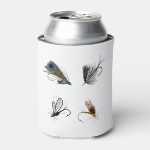 Enfriador De Latas 4 Moscas De Pesca Seca. Deportistas de los Outdoor