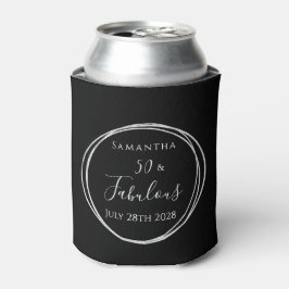 Enfriador De Latas 50.ª Fiesta personalizada Black Silver