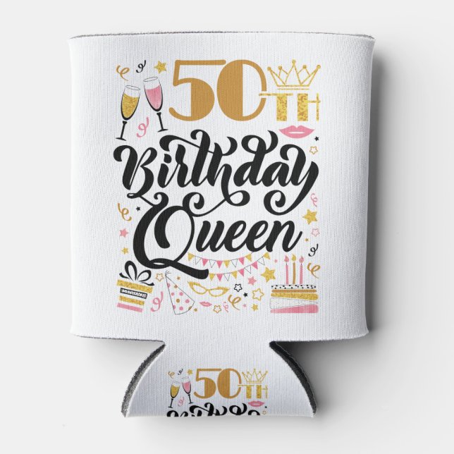 Enfriador De Latas 50.ª Reina de cumpleaños (Anverso)