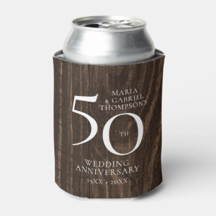 Enfriador De Latas 50.º Aniversario de la Madera Rústica