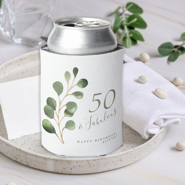 Enfriador De Latas 50.º nombre de cumpleaños elegante personalizado (Subido por el creador)