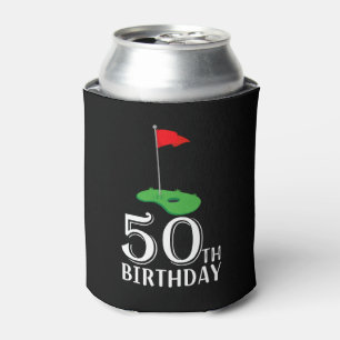 Enfriador De Latas 50 Aniversario del Golf con bandera de Golf
