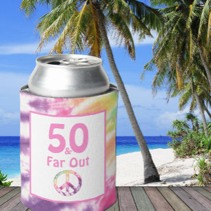 Enfriador De Latas 50 años y lejos Guay Groovy Tie Dye 50 cumpleaños