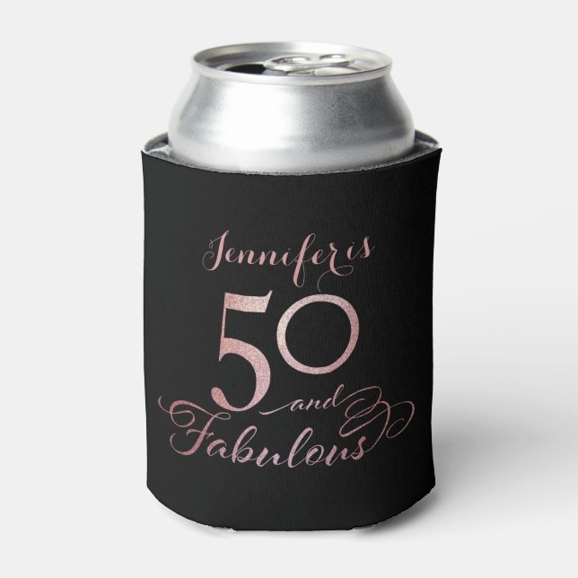 Enfriador De Latas 50 Fabuloso cumpleaños (Lata Anverso)