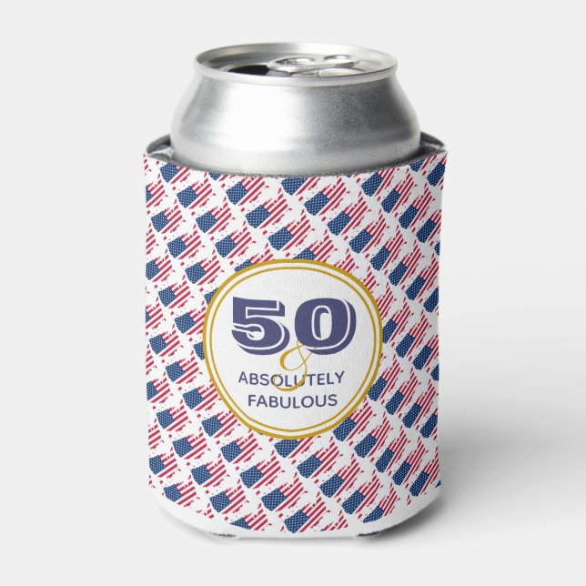Enfriador De Latas 50 Monograma de los EE.UU. absolutamente Fabuloso (Lata Anverso)