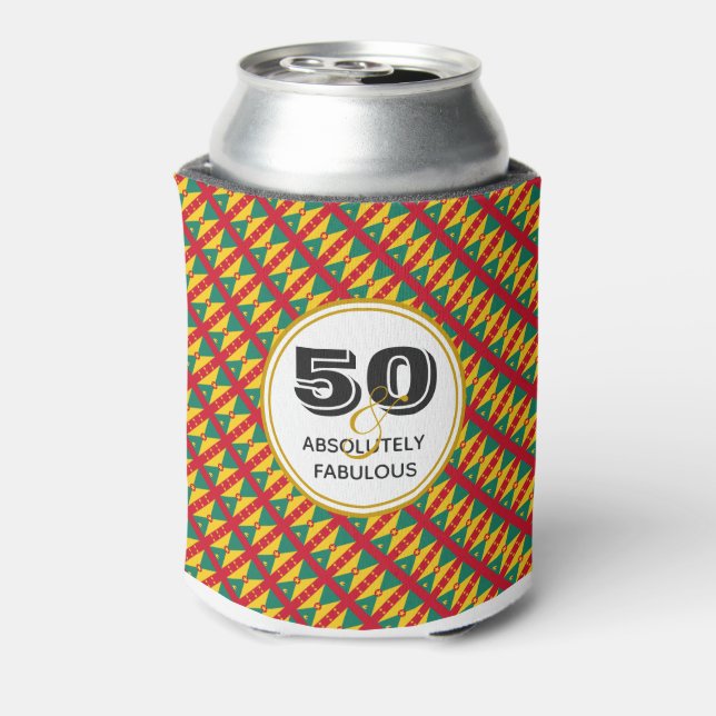 Enfriador De Latas 50 Monograma JAMAIQUINO GRANADA Absolutamente Fabu (Reverso de la lata)