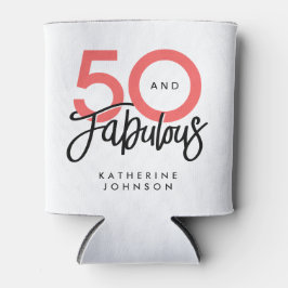 Enfriador De Latas 50 y Fabuloso Elegante 50 cumpleaños
