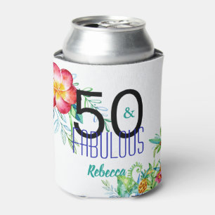 Enfriador De Latas 50 y fabuloso nombre adicional tropical 50 cumplea