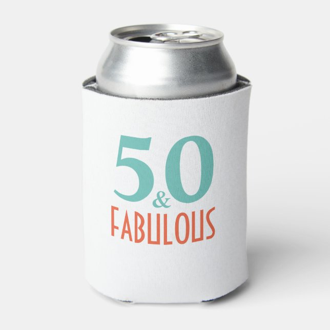 Enfriador De Latas 50 y fabuloso regalo de cumpleaños (Lata Anverso)