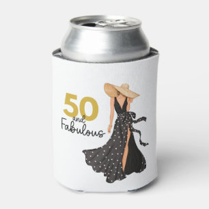 Enfriador De Latas 50 y Fabulous gold y black Cooler