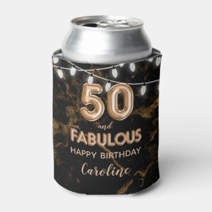 Enfriador De Latas 50 y luces fabulosas del globo del negro del oro