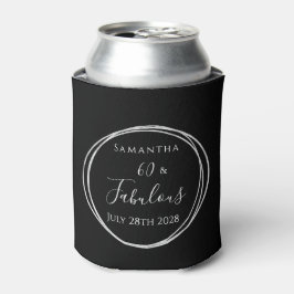 Enfriador De Latas 60.ª Fiesta personalizada Black Silver