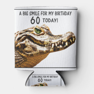 Enfriador De Latas 60.ª sonrisa de coligador de cumpleaños