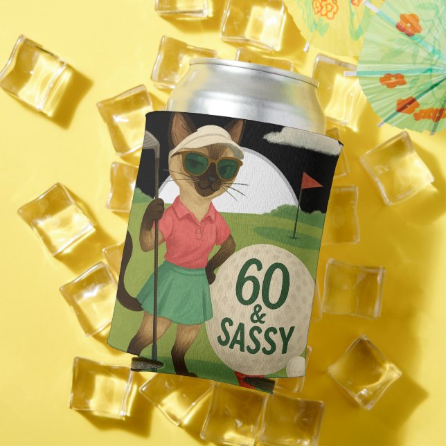 Enfriador De Latas 60 Aniversario del Golf para Golfer (Verano in situ)