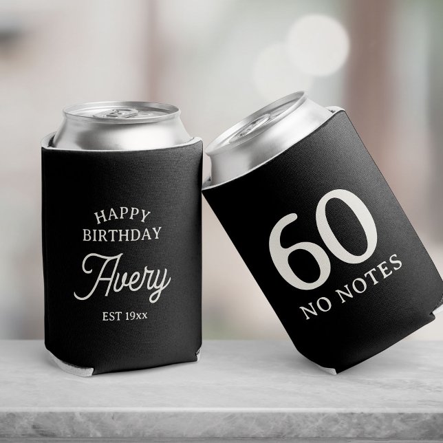Enfriador De Latas 60 No Notes Birthday Personalized Minimal Party (Subido por el creador)