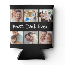 6 Fun Fun Mejor Papá Collage Blanco y Negro