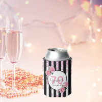 70.ª fiesta de cumpleaños flor rosa stripes glam