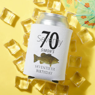 Enfriador De Latas 70.º Cumpleaños Pesca De Malvina Setenta Peces