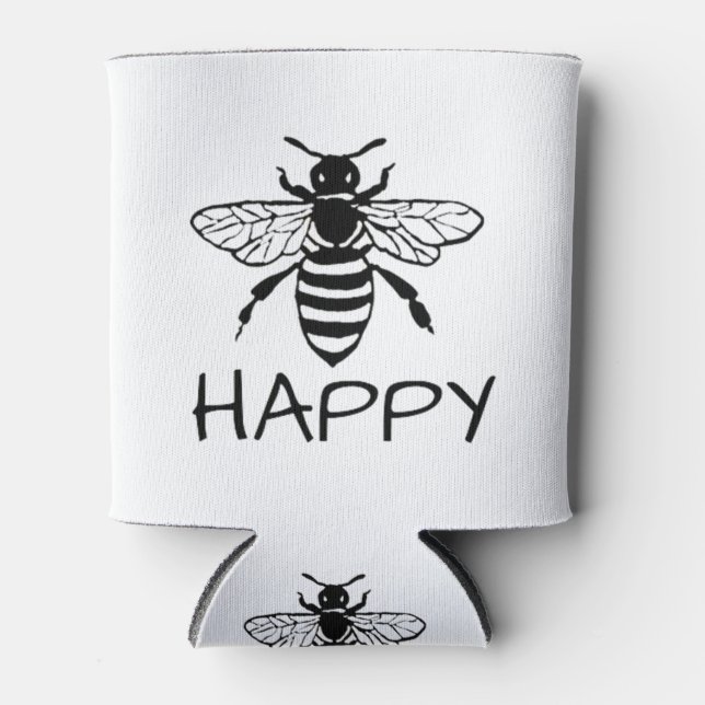 Enfriador De Latas Abeja de miel/ Ser feliz (Anverso)