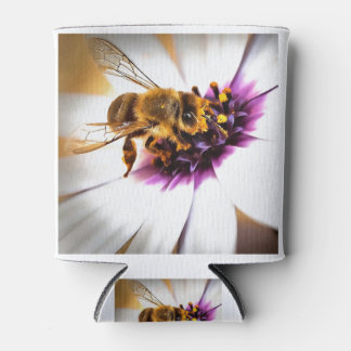 Enfriador De Latas Abeja De Miel Sobre El Arte Acrílico De La Daisy A