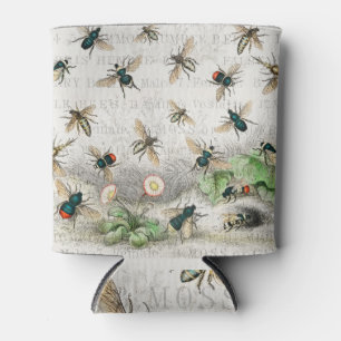 Enfriador De Latas Abeja Miel Trabajador Reina Abejas Antigüo