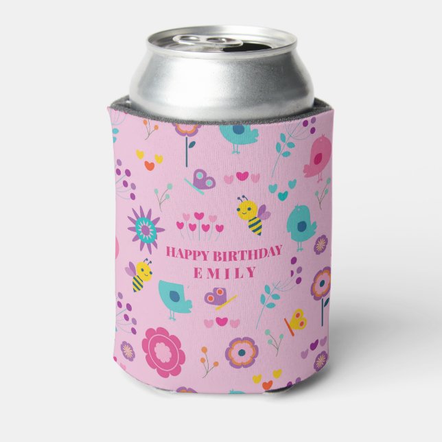 Enfriador De Latas Abejas Y Aves (Reverso de la lata)