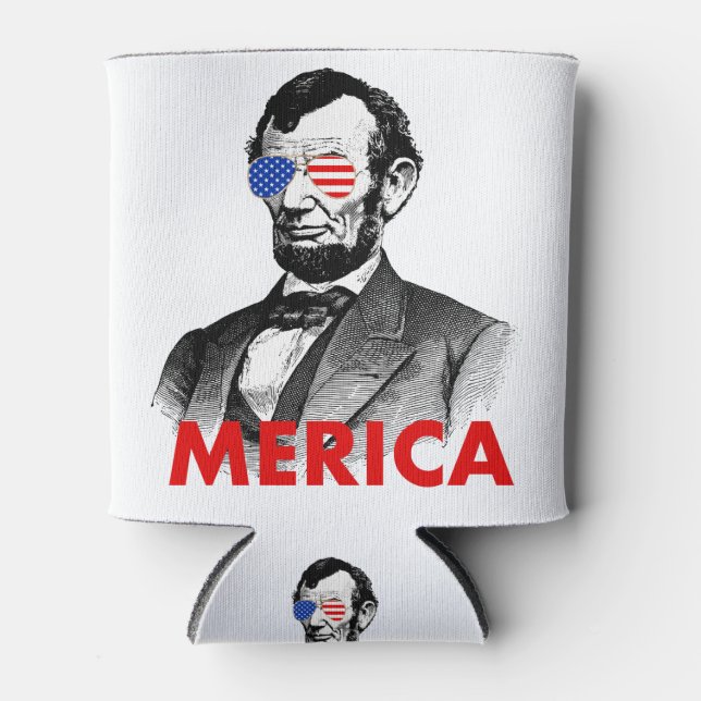 Enfriador De Latas abraham lincoln merica (Anverso)
