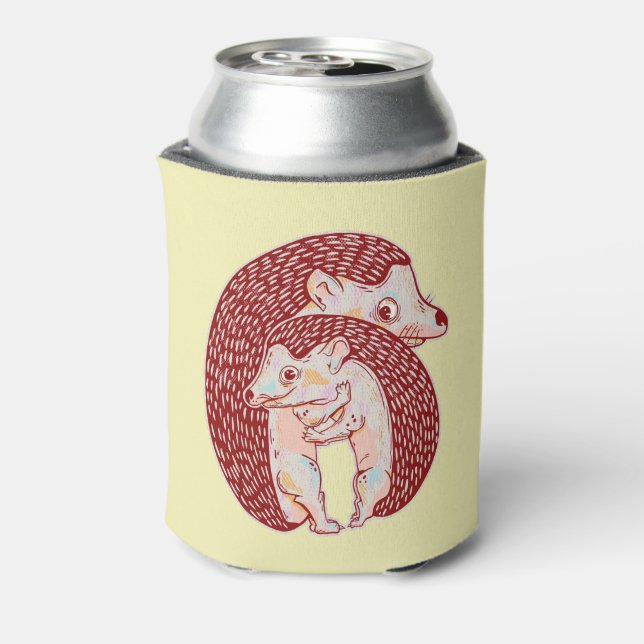 Enfriador De Latas Abrazo de erizos (Reverso de la lata)