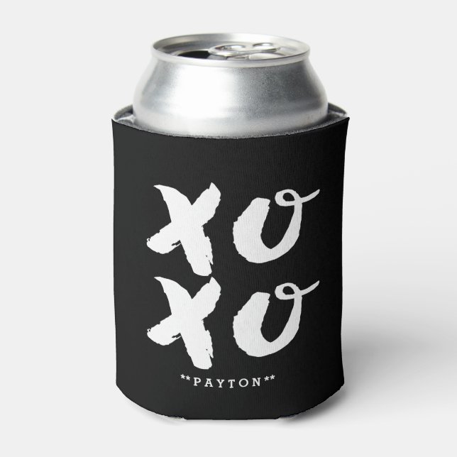 Enfriador De Latas Abrazos y besos de XOXO | Refrigerador de bebidas  (Lata Anverso)