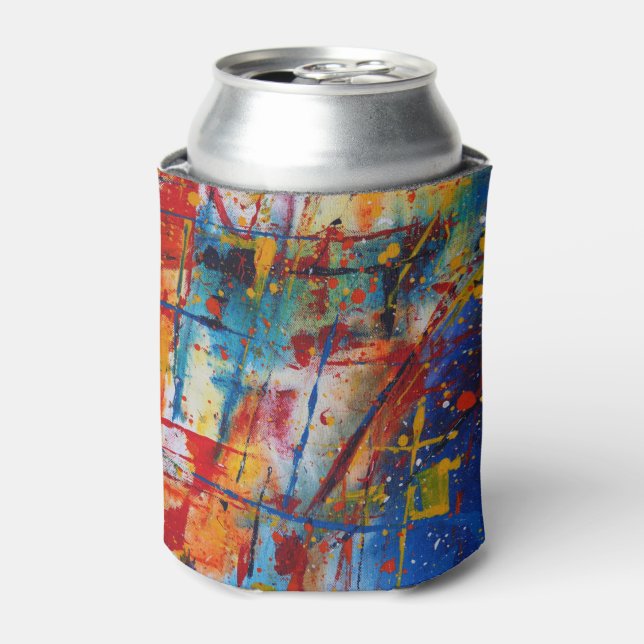 Enfriador De Latas Abstract Paint Splatt (Lata Anverso)